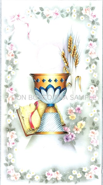 画像1: イタリア製　ご絵　受洗・初聖体・記念（86）(※5枚セット) (1)