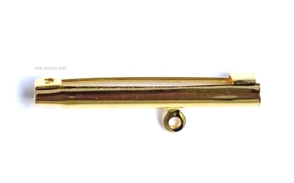 画像1: ブローチピン　シングルタイプ　W30ｘH7mm　金色　【お取り寄せ・返品不可商品】 (1)