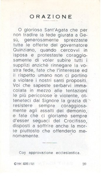 画像2: イタリア製　ご絵　聖アガタ　20　(※5枚セット) (2)
