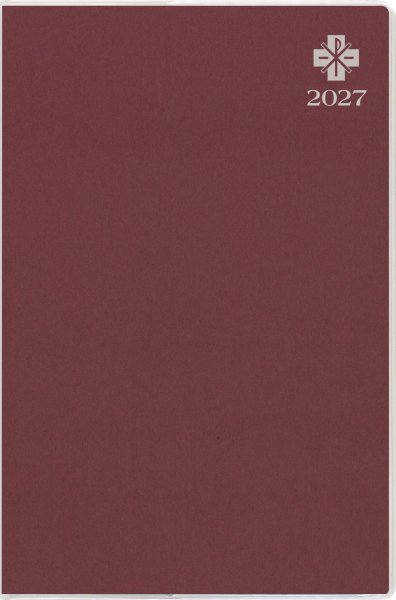 画像1: カトリック手帳2027　大判　えんじ (1)