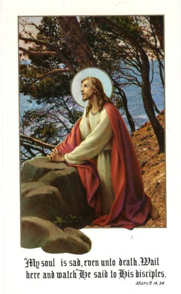 画像1: イタリア製　ご絵　祈るイエス　ULTIMA 19　(※5枚セット) (1)