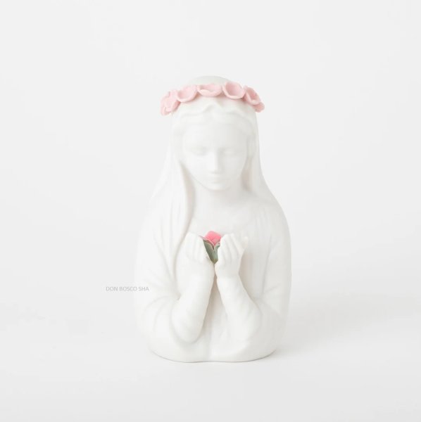 画像1: 新磁器　薔薇の聖母胸像　13cm　A1010427　【お取り寄せ品・キャンセル、返品不可商品】 (1)