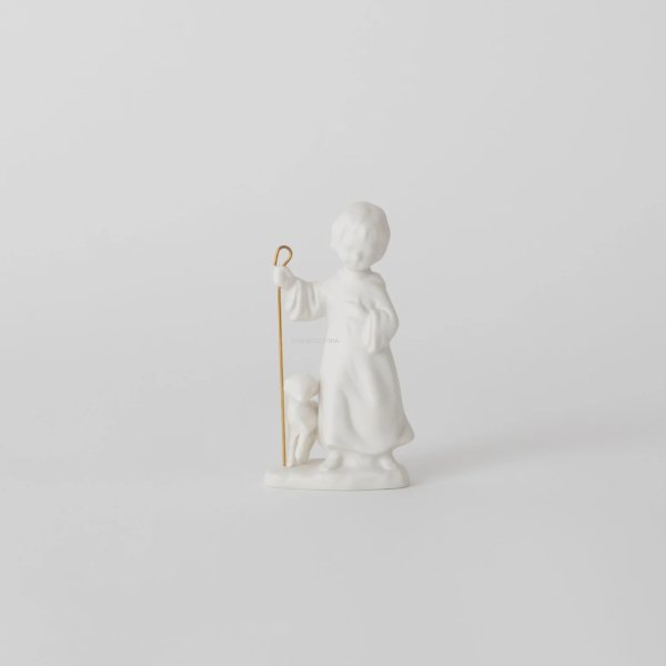 画像1: 新磁器　少年牧者立像　11.2cm　A1010448　【お取り寄せ品・キャンセル、返品不可商品】 (1)