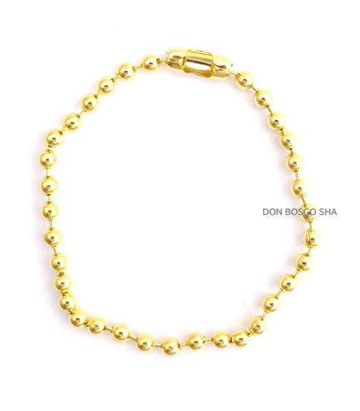 画像1: ボールチェーン　金メッキ 10cm　【返品不可商品】 (1)