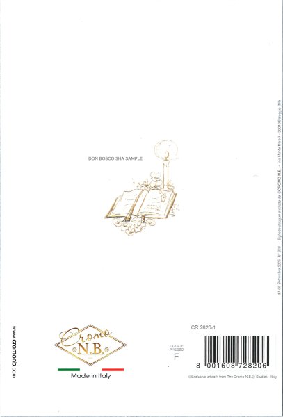 画像3: イタリア製二つ折りカード　堅信  CRESIMA　CR.2820-1　エンボス加工　 (3)