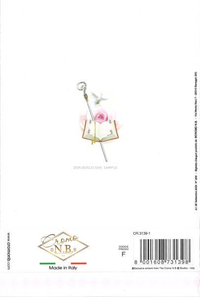 画像3: イタリア製二つ折りカード　堅信  CRESIMA　CR.3139-1　女の子 (3)