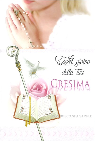 画像1: イタリア製二つ折りカード　堅信  CRESIMA　CR.3139-1　女の子 (1)