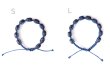 画像1: ロザリオブレスレット 紐編み　マホガニー木珠 ブルー　（長さ調節可） (1)