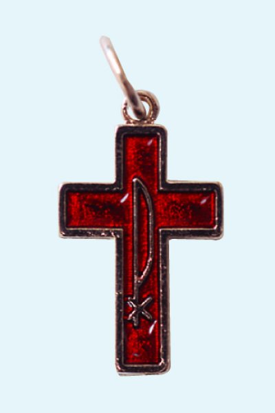 画像4: ミニ十字架　赤　裏面蛍光　 (4)