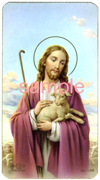 画像1: イタリア製　ご絵　善き牧者キリスト（101-08） (1)