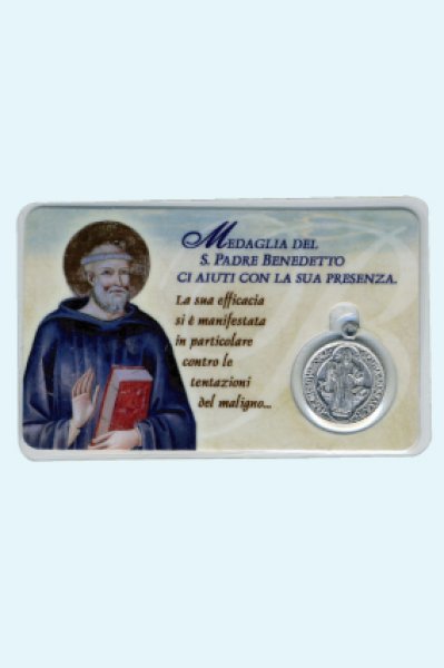 画像3: メダイ付きパウチカード　聖ベネディクト (3)