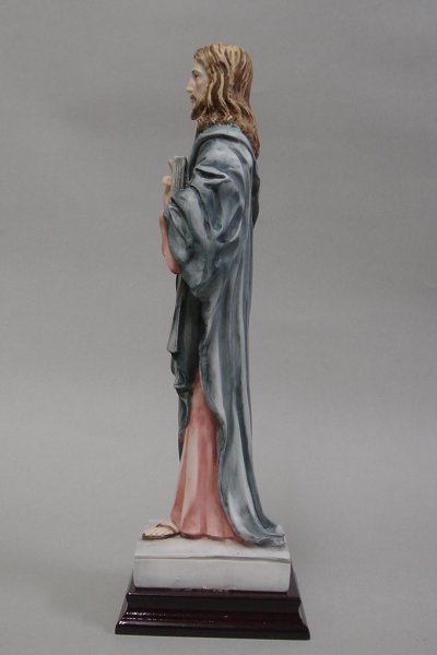 画像4: プラストマーブル製　聖書を持つイエス像　約30cm カラー (4)