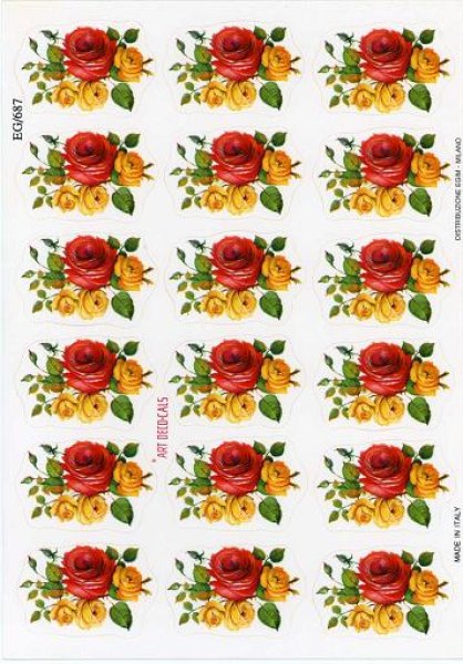 画像2: イタリア製シール　花（バラ）EG687 (2)