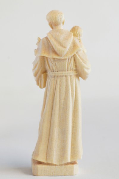 画像2: 木彫り　パドアの聖アントニオと幼子イエス像　白木 7cm　　 (2)