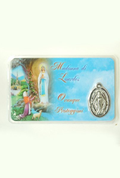 画像2: メダイ付きパウチカード　ルルドのマリア　NB (2)