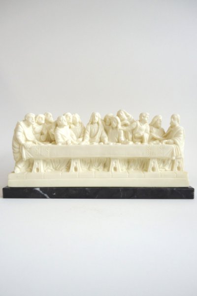 画像5: プラストマーブル製　最後の晩餐像　約W22cm 白 (5)