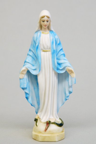 画像1: プラストマーブル製　無原罪の聖母像　15cm カラー　※在庫1点のみ (1)