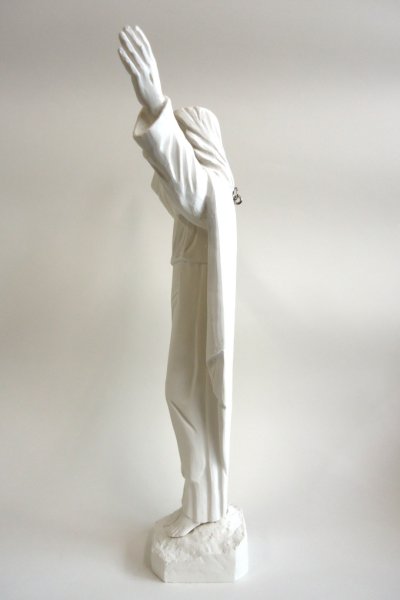画像4: プラストマーブル製 復活のキリスト像(壁掛卓上両用)白 36.5cm ※在庫1点のみ (4)