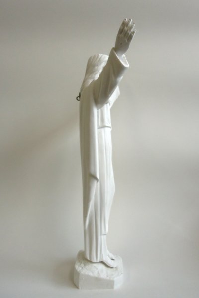 画像2: プラストマーブル製 復活のキリスト像(壁掛卓上両用)白 36.5cm ※在庫1点のみ (2)
