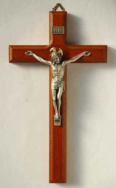 画像2: 壁掛け十字架　木製　H21.5cm　ART810 (2)