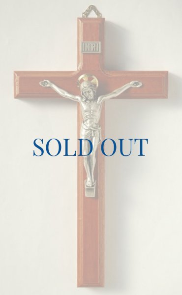 画像2: 壁掛け十字架　木製　H21.5cm　ART810 (2)