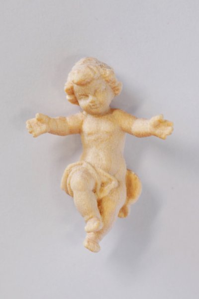 画像1: 木彫り　幼子　白木 4cm (1)