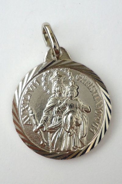 画像2: 両面メダイ 扶助者聖母&ドン・ボスコ 銀色 (2)