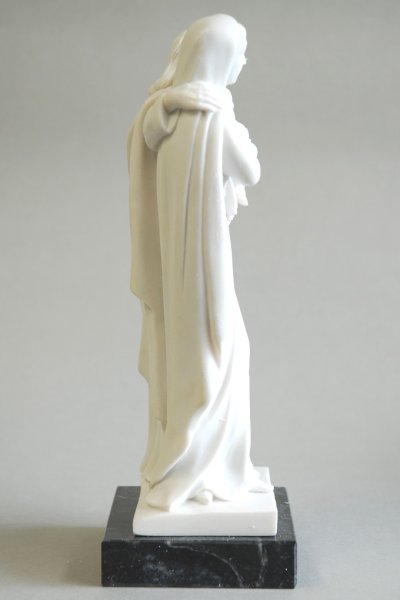 画像4: プラストマーブル製 聖家族像 23cm 白 (4)