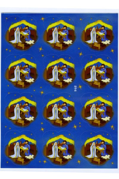 画像2: イタリア製クリスマスシール　聖家族　EG894 (2)