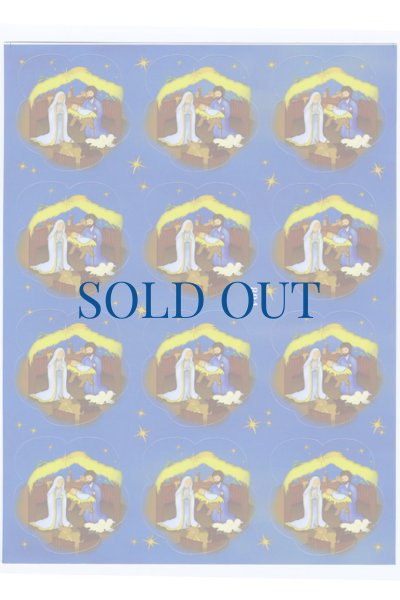 画像2: イタリア製クリスマスシール　聖家族　EG894 (2)