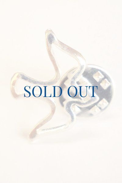 画像2: ピンバッジ　ハト　銀色　NB (2)