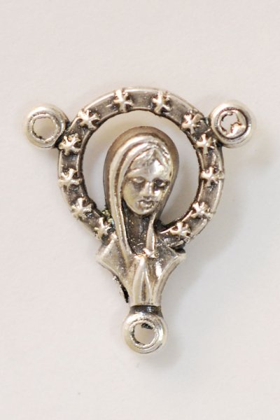 画像1: センターピース　銀色　マリア＆イエス (1)