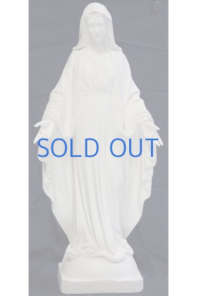 画像1: プラストマーブル製　無原罪の聖母像　白 110cm　957B　wa (1)