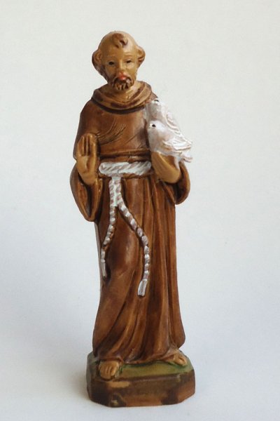 画像1: 樹脂製　アシジの聖フランシスコ像　カラー 7cm (1)