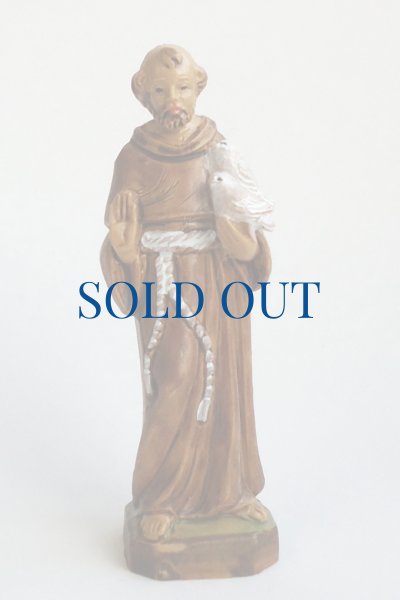 画像1: 樹脂製　アシジの聖フランシスコ像　7cm カラー (1)