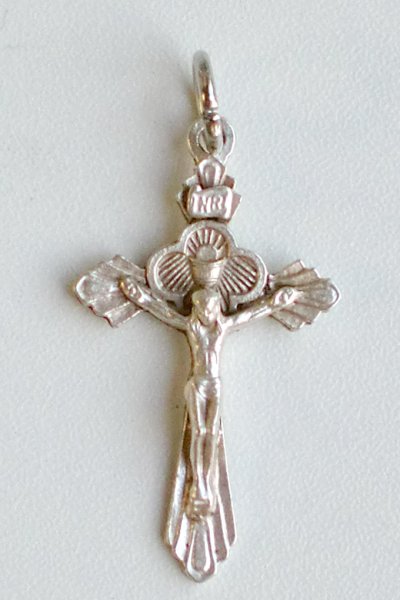 画像3: ミニ十字架　銀色　ご聖体とイエス (3)
