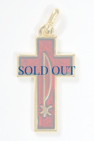 画像3: ミニ十字架　両面　赤　ハト (3)