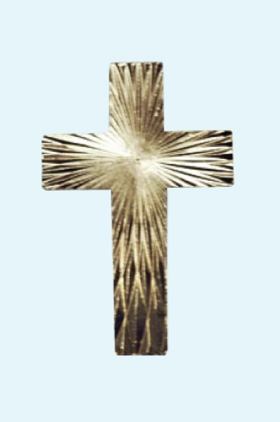 画像1: ピンバッチ　十字架　銀色 (1)