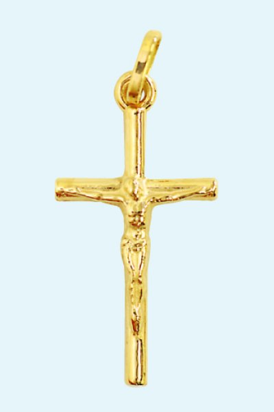 画像3: ミニ十字架　18金　H24mm【返品不可商品】※在庫僅少 (3)