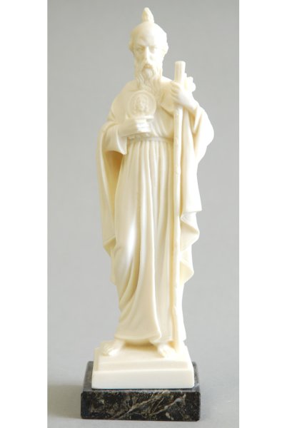 画像1: プラストマーブル製　タデオの聖ユダ像　白 23cm　※在庫1点限り (1)