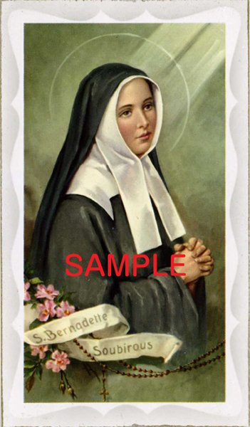 画像2: イタリア製　ご絵　聖ベルナデッタ　4月16日（5-112）(※5枚セット) (2)