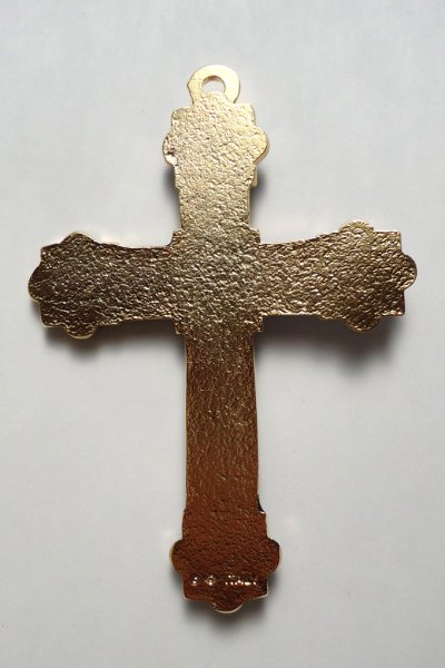 画像2: 金属製 壁掛け十字架 四福音書 ブルー　※在庫僅少 (2)