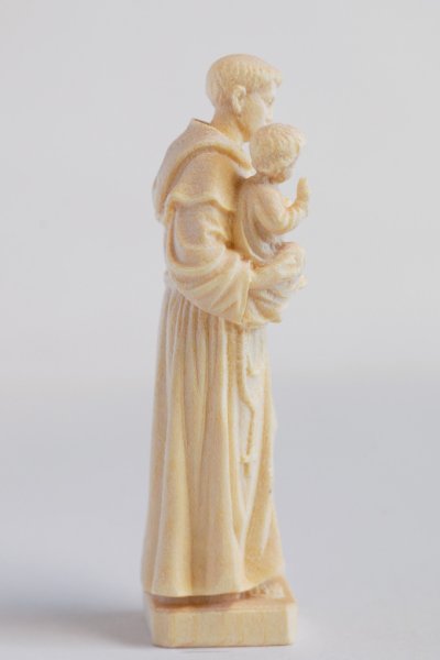 画像3: 木彫り　パドアの聖アントニオと幼子イエス像　白木 7cm　　 (3)