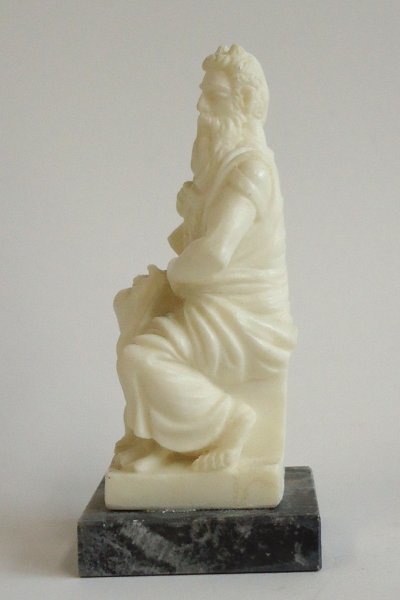 画像4:  ★20％OFF★ プラストマーブル製　聖モーセ像　約9cm 白 (4)