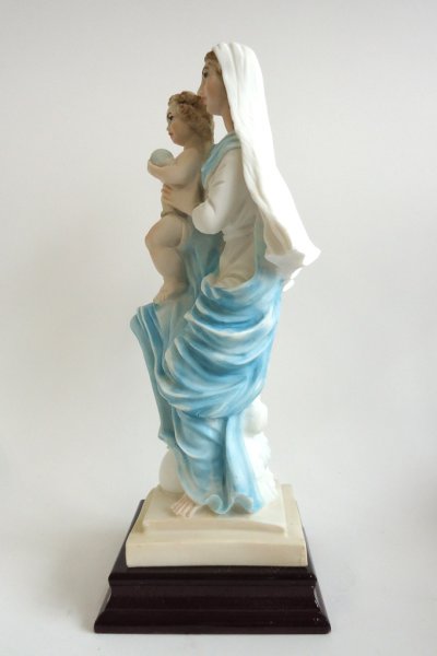 画像4: プラストマーブル製 地球を持つ聖母子像 カラー 21cm 2221257033 (4)