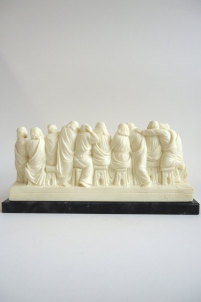 画像7: プラストマーブル製　最後の晩餐像　約W22cm 白 (7)