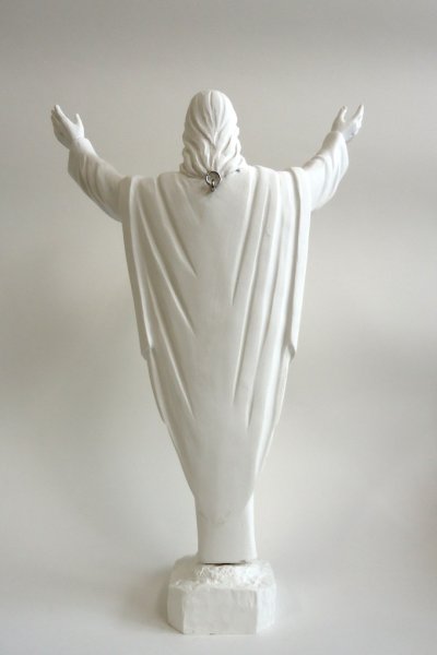 画像3: プラストマーブル製 復活のキリスト像(壁掛卓上両用)白 36.5cm ※在庫1点のみ (3)
