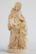 画像1: 木彫り　聖アンナと幼いマリア像　白木 約11.5cm NB (1)