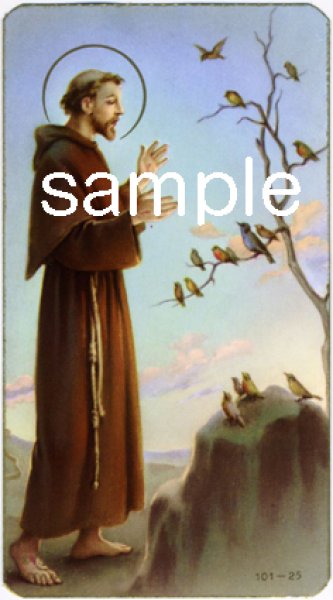 画像1: イタリア製　ご絵　アシジの聖フランシスコ （101-25） (1)