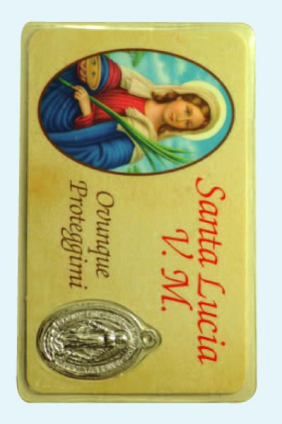 画像1: メダイ付きパウチカード　聖ルチア